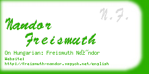 nandor freismuth business card